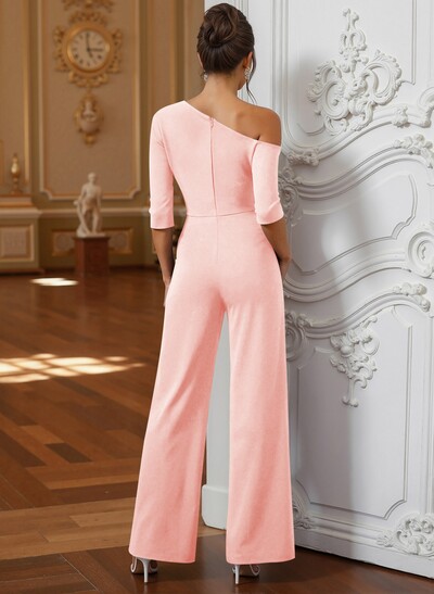 Jumpsuit/Pantsuit Asymmetrical Elastic Satin Mother Of The Bride Dresses