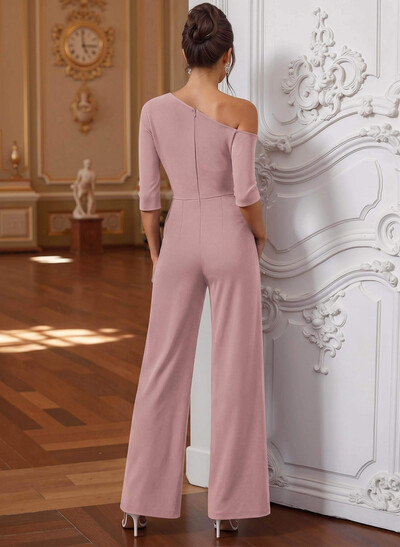 Jumpsuit/Pantsuit Asymmetrical Elastic Satin Mother Of The Bride Dresses
