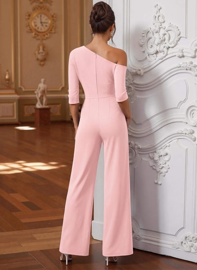 Jumpsuit/Pantsuit Asymmetrical Elastic Satin Mother Of The Bride Dresses
