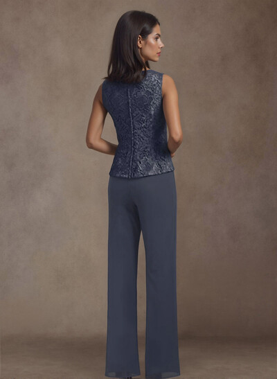 Jumpsuit/Pantsuit Chiffon Mother Of The Bride Dresses With Lace