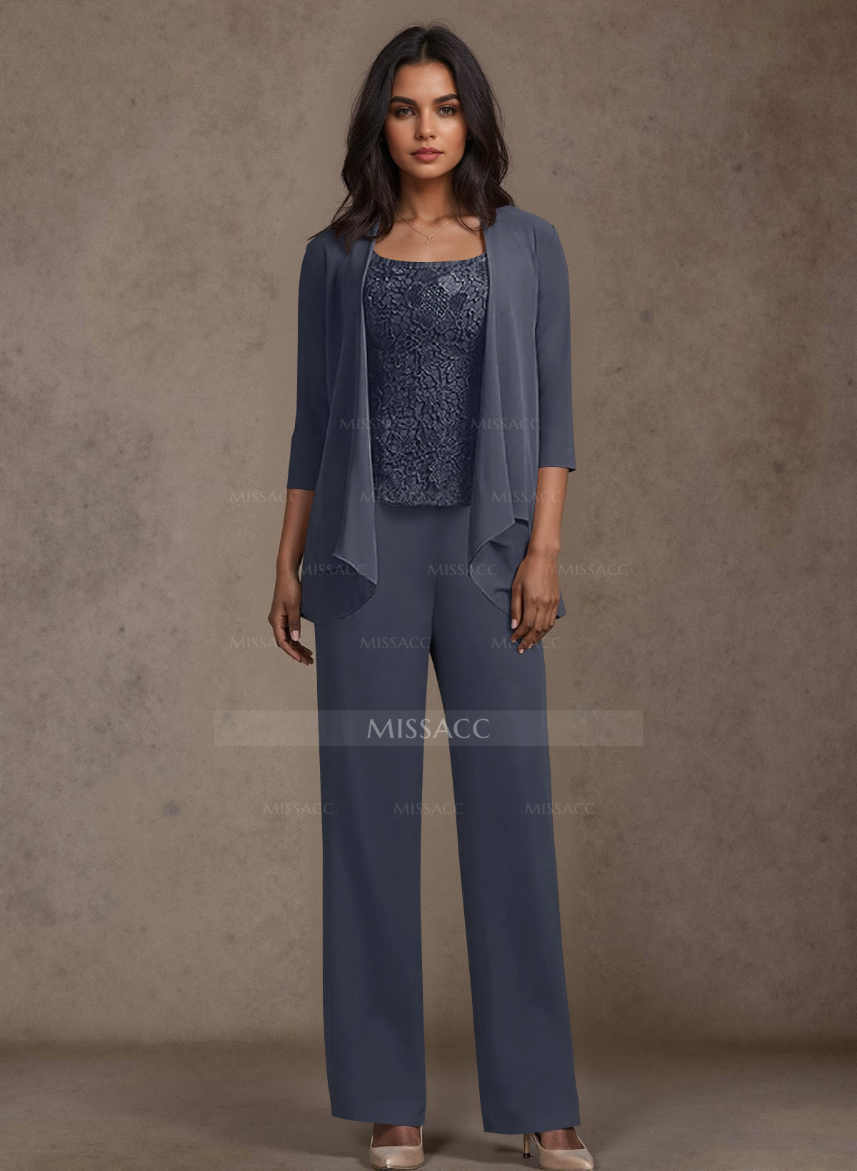 Jumpsuit/Pantsuit Chiffon Mother Of The Bride Dresses With Lace