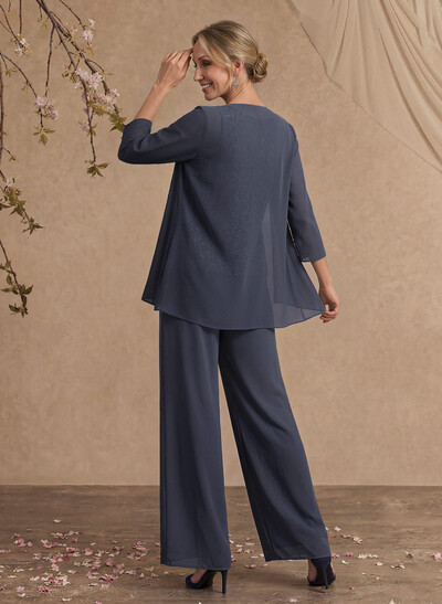 Jumpsuit/Pantsuit Chiffon Mother Of The Bride Dresses With Lace