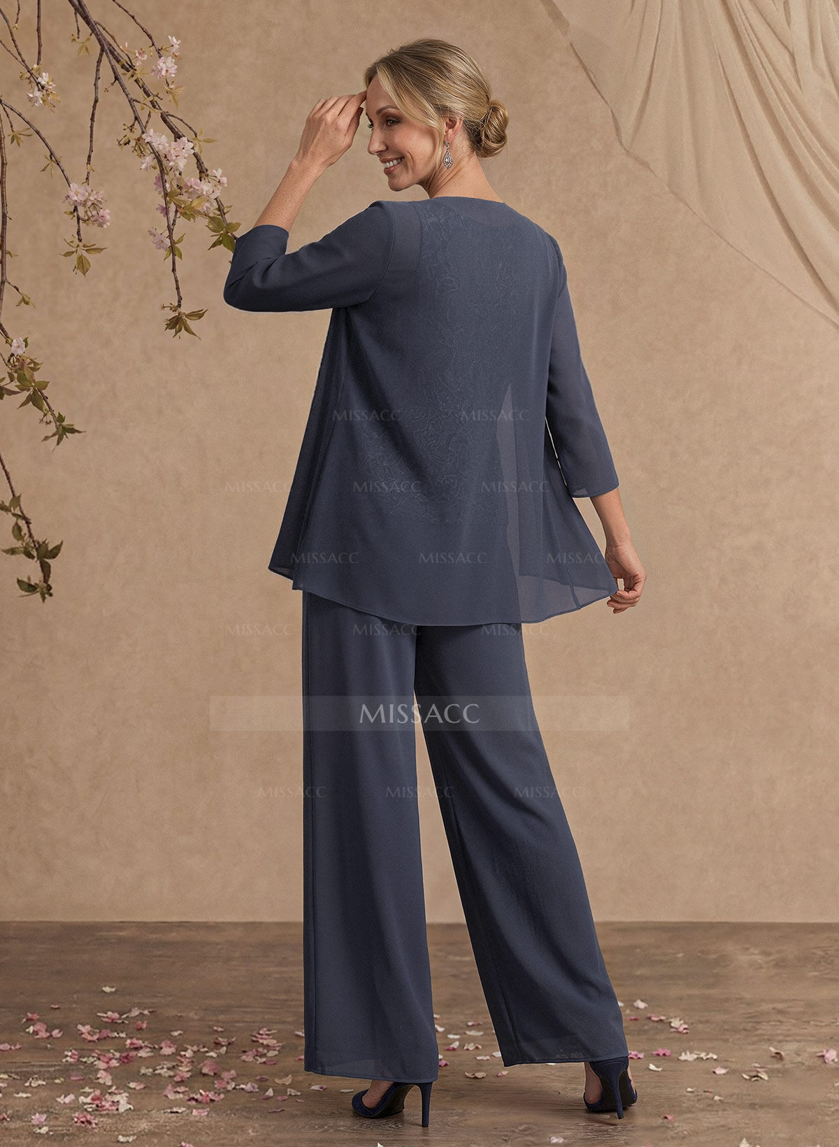Jumpsuit/Pantsuit Chiffon Mother Of The Bride Dresses With Lace