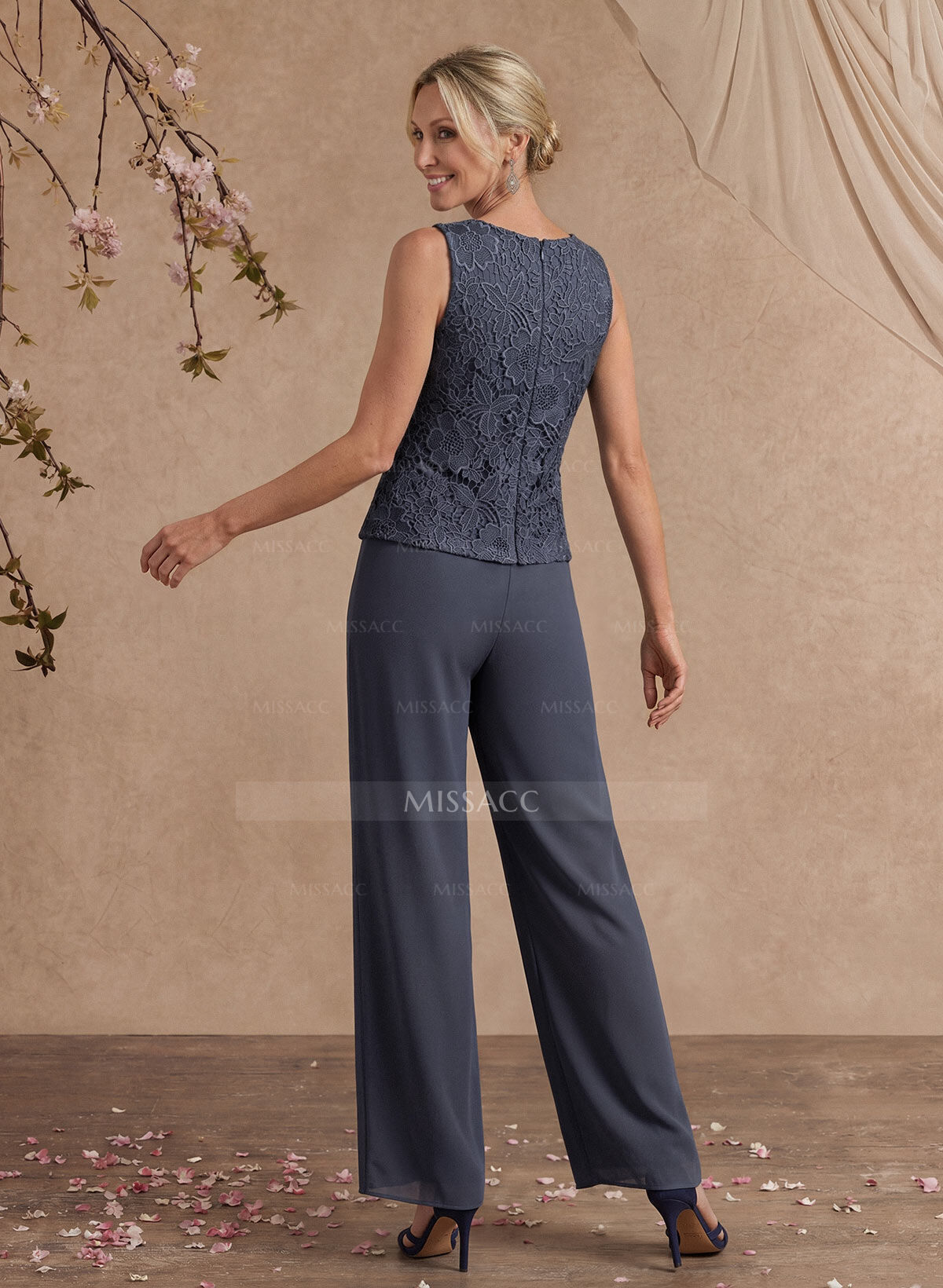 Jumpsuit/Pantsuit Chiffon Mother Of The Bride Dresses With Lace