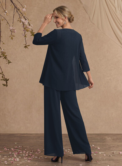 Jumpsuit/Pantsuit Chiffon Mother Of The Bride Dresses With Lace