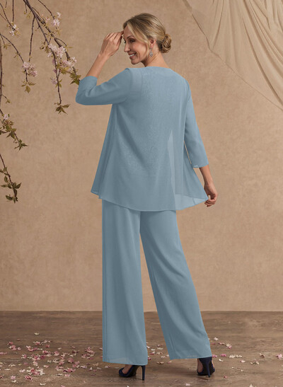 Jumpsuit/Pantsuit Chiffon Mother Of The Bride Dresses With Lace
