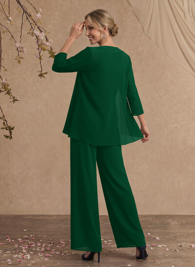 Jumpsuit/Pantsuit Chiffon Mother Of The Bride Dresses With Lace