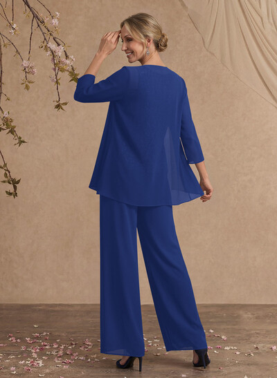 Jumpsuit/Pantsuit Chiffon Mother Of The Bride Dresses With Lace