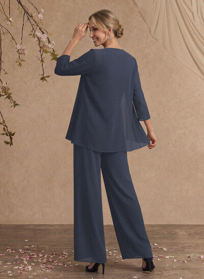 Jumpsuit/Pantsuit Chiffon Mother Of The Bride Dresses With Lace