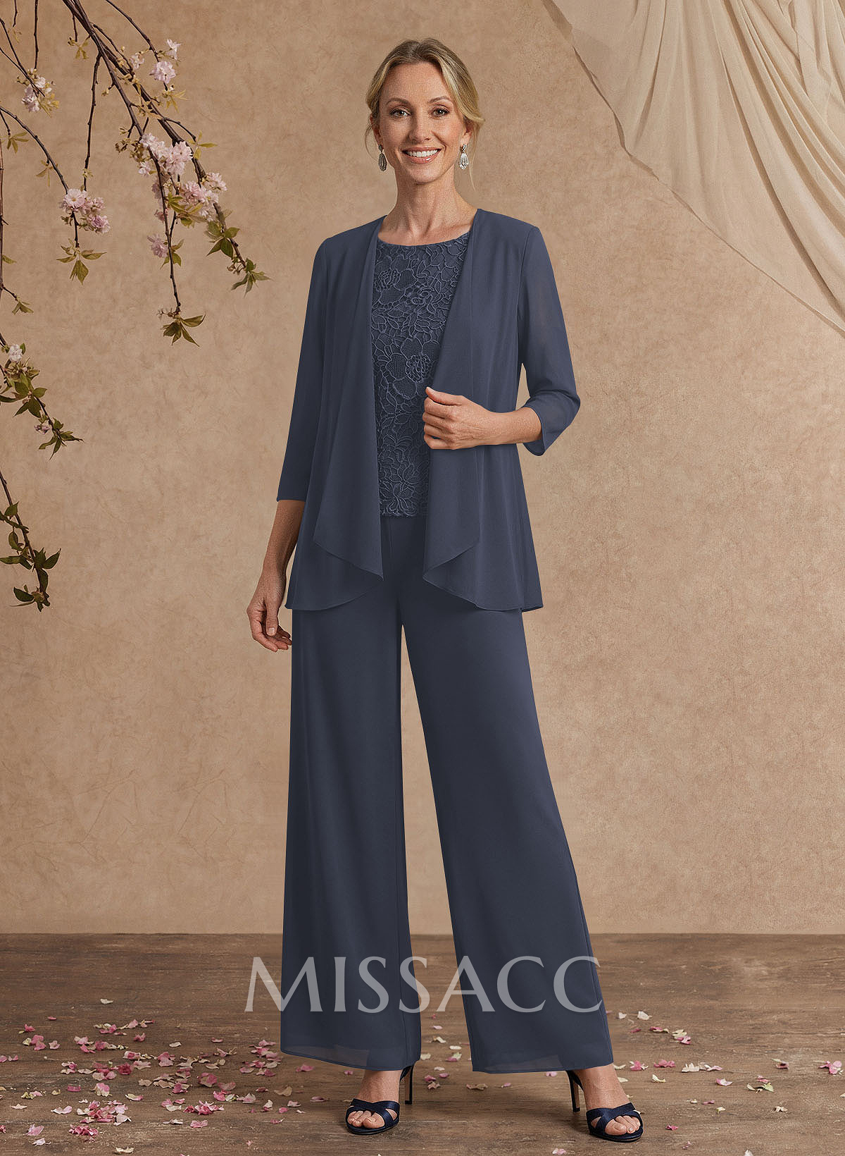 Jumpsuit/Pantsuit Chiffon Mother Of The Bride Dresses With Lace