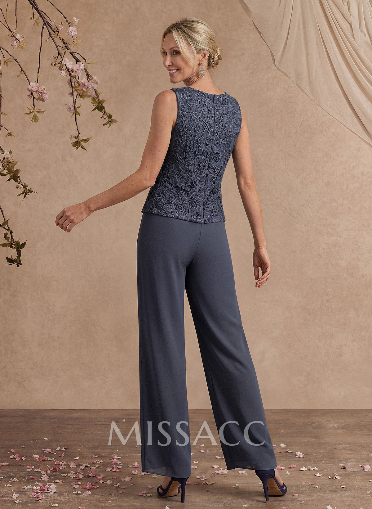 Jumpsuit/Pantsuit Chiffon Mother Of The Bride Dresses With Lace