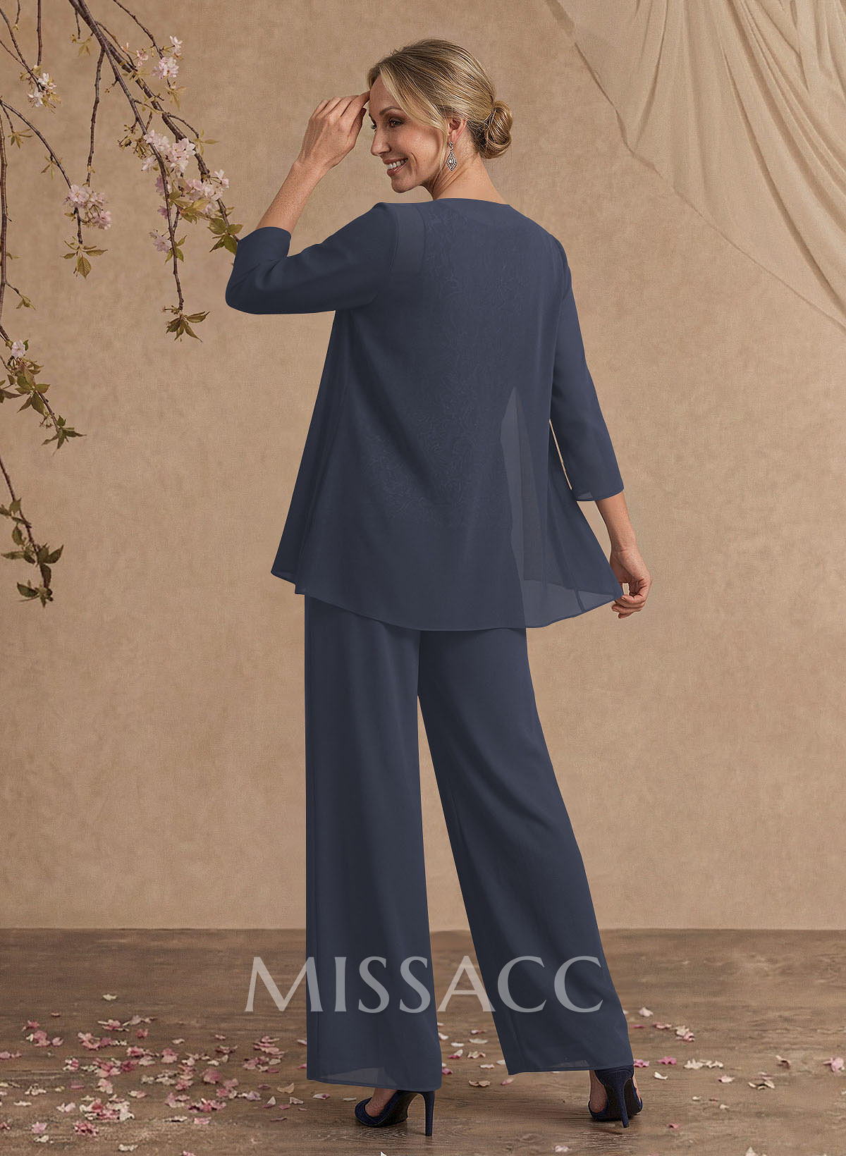 Jumpsuit/Pantsuit Chiffon Mother Of The Bride Dresses With Lace