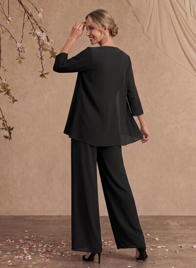 Jumpsuit/Pantsuit Chiffon Mother Of The Bride Dresses With Lace