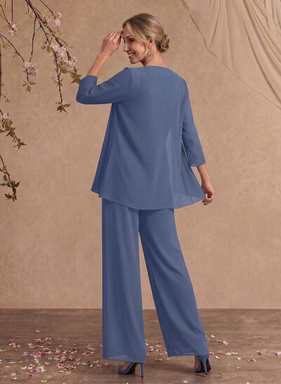 Jumpsuit/Pantsuit Chiffon Mother Of The Bride Dresses With Lace