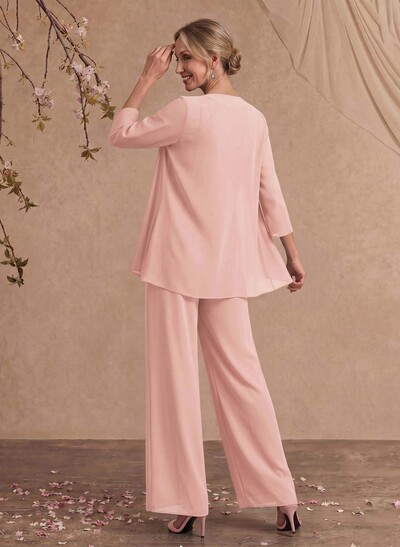 Jumpsuit/Pantsuit Chiffon Mother Of The Bride Dresses With Lace