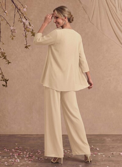 Jumpsuit/Pantsuit Chiffon Mother Of The Bride Dresses With Lace