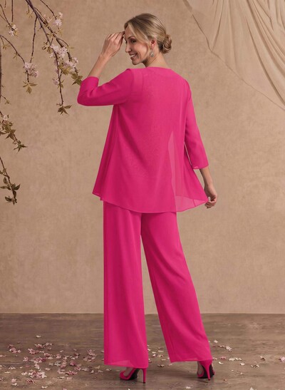 Jumpsuit/Pantsuit Chiffon Mother Of The Bride Dresses With Lace
