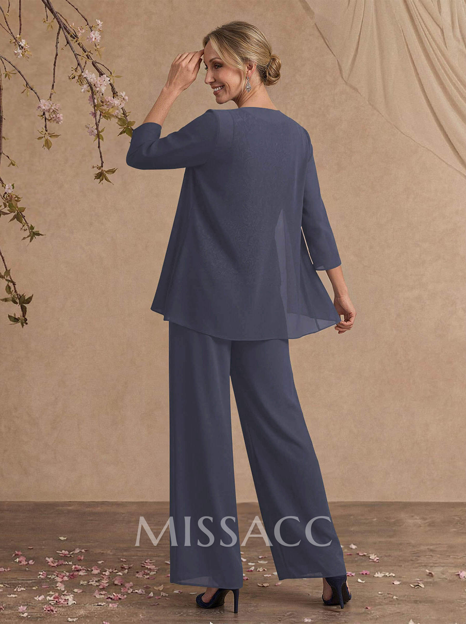 Jumpsuit/Pantsuit Chiffon Mother Of The Bride Dresses With Lace Jumpsuit/Pantsuit Chiffon Mother Of The Bride Dresses With Lace