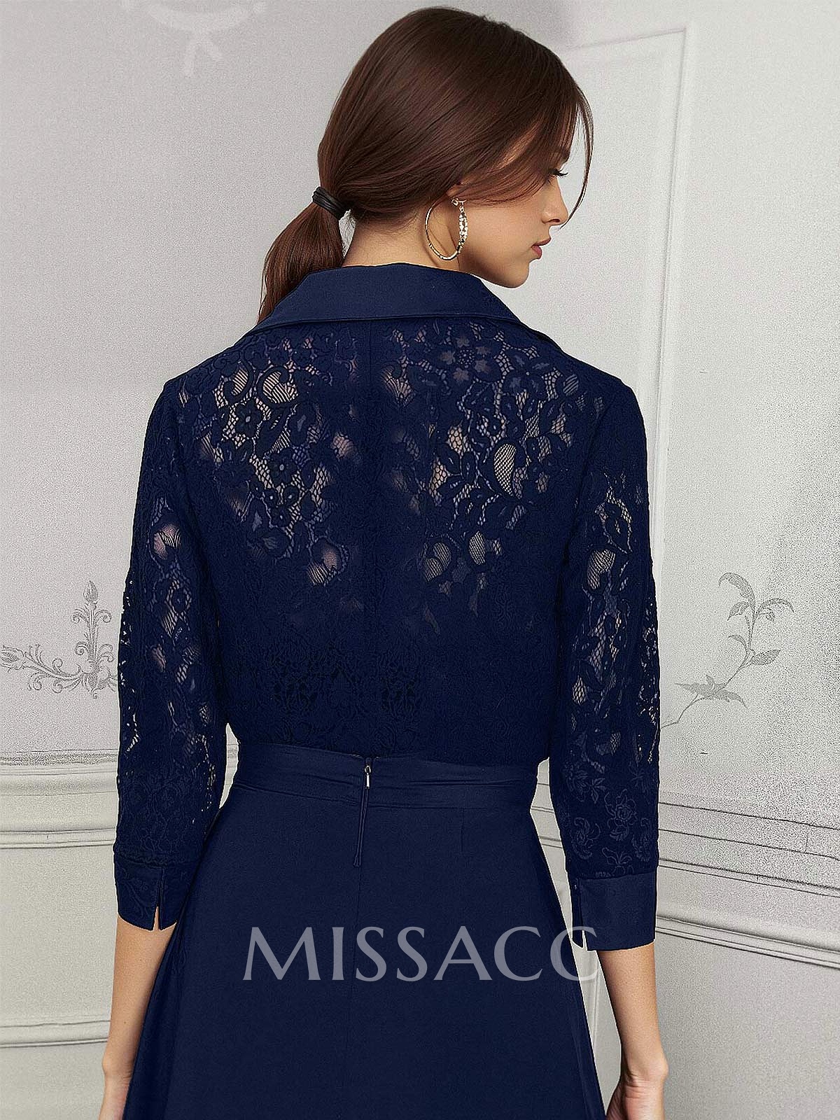 Jumpsuit/Pantsuit V-Neck Lace/Silk Like Satin Mother Of The Bride Dresses Jumpsuit/Pantsuit V-Neck Lace/Silk Like Satin Mother Of The Bride Dresses