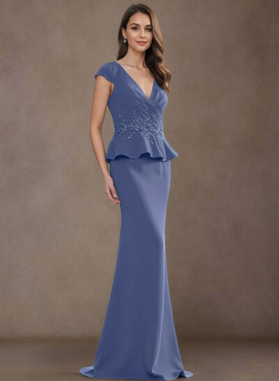 Trumpet/Mermaid Elastic Satin Mother Of The Bride Dresses With Ruffle/Lace