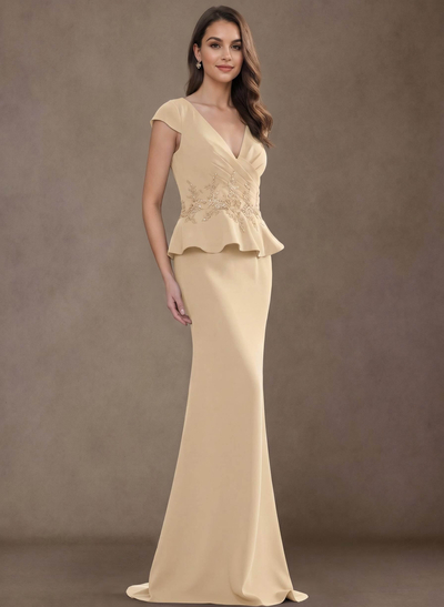 Trumpet/Mermaid Elastic Satin Mother Of The Bride Dresses With Ruffle/Lace