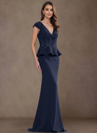 Trumpet/Mermaid Elastic Satin Mother Of The Bride Dresses With Ruffle/Lace