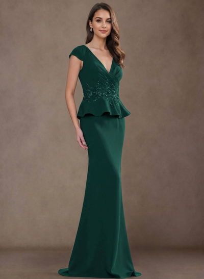 Trumpet/Mermaid Elastic Satin Mother Of The Bride Dresses With Ruffle/Lace