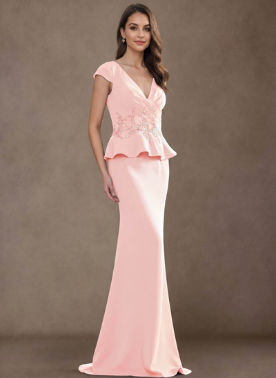 Trumpet/Mermaid Elastic Satin Mother Of The Bride Dresses With Ruffle/Lace