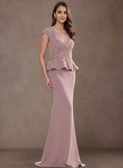 Trumpet/Mermaid Elastic Satin Mother Of The Bride Dresses With Ruffle/Lace