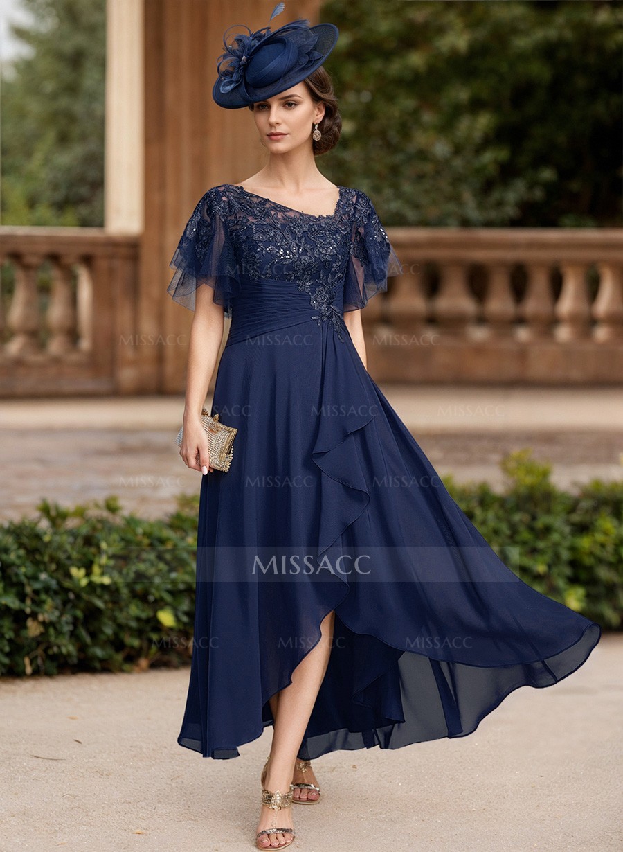 A-Line Chiffon Mother Of The Bride Dresses With Ruffle/Lace/Back Hole