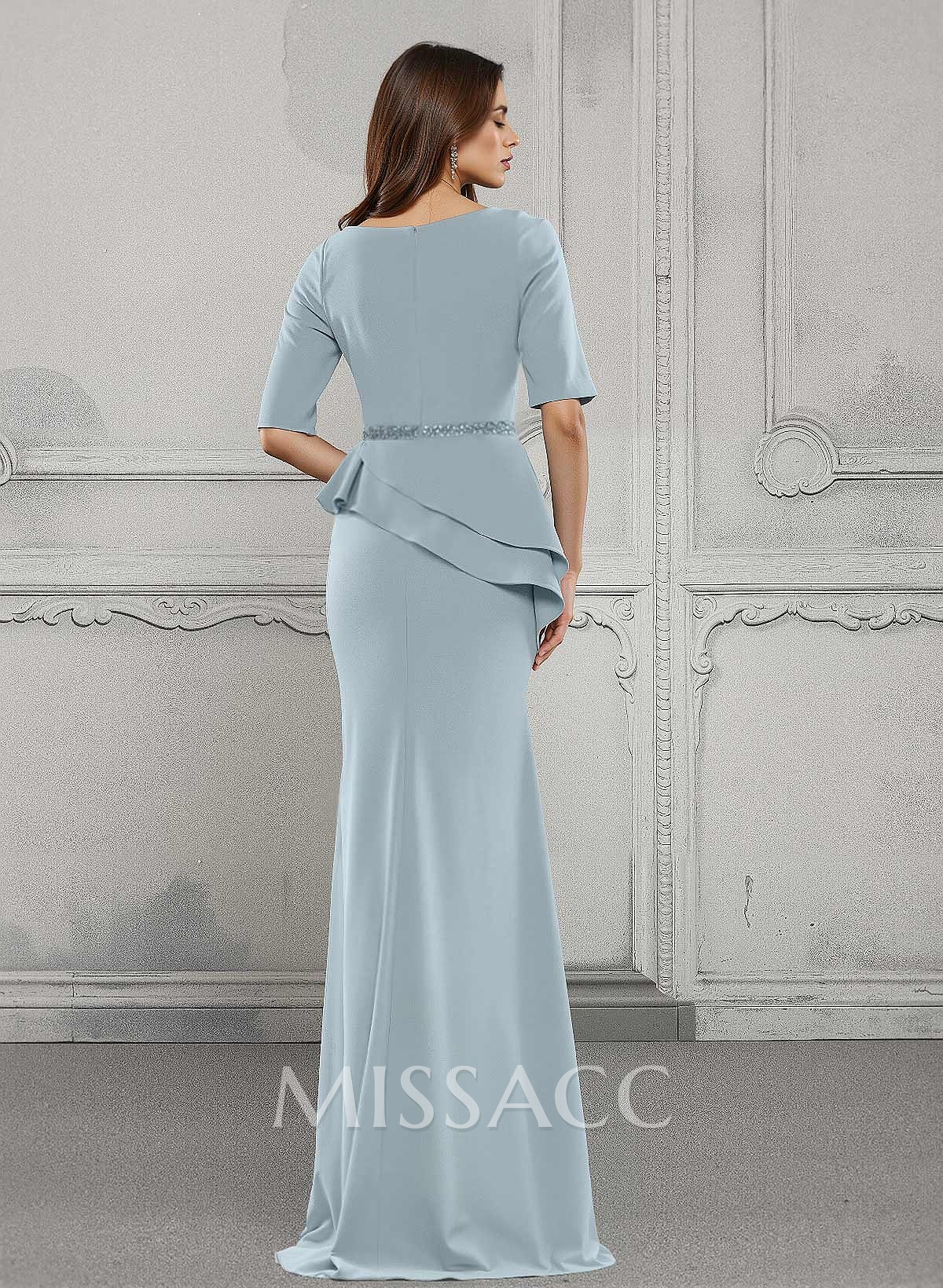 Trumpet/Mermaid Elastic Satin Mother Of The Bride Dresses With Ruffle