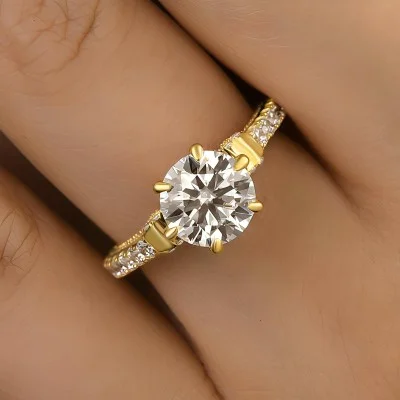 Moissanite Bow Base Design 2.0 Carat Engagement Ring