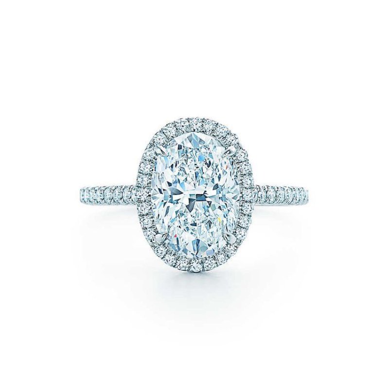 4.3 Carat Oval Cut Moissanite Engagement Ring