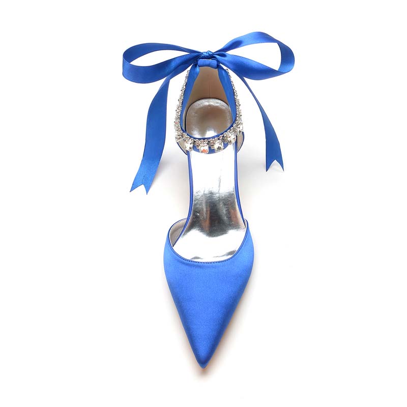 Kitten Heel Point Toe Wedding Shoes With Bowknot