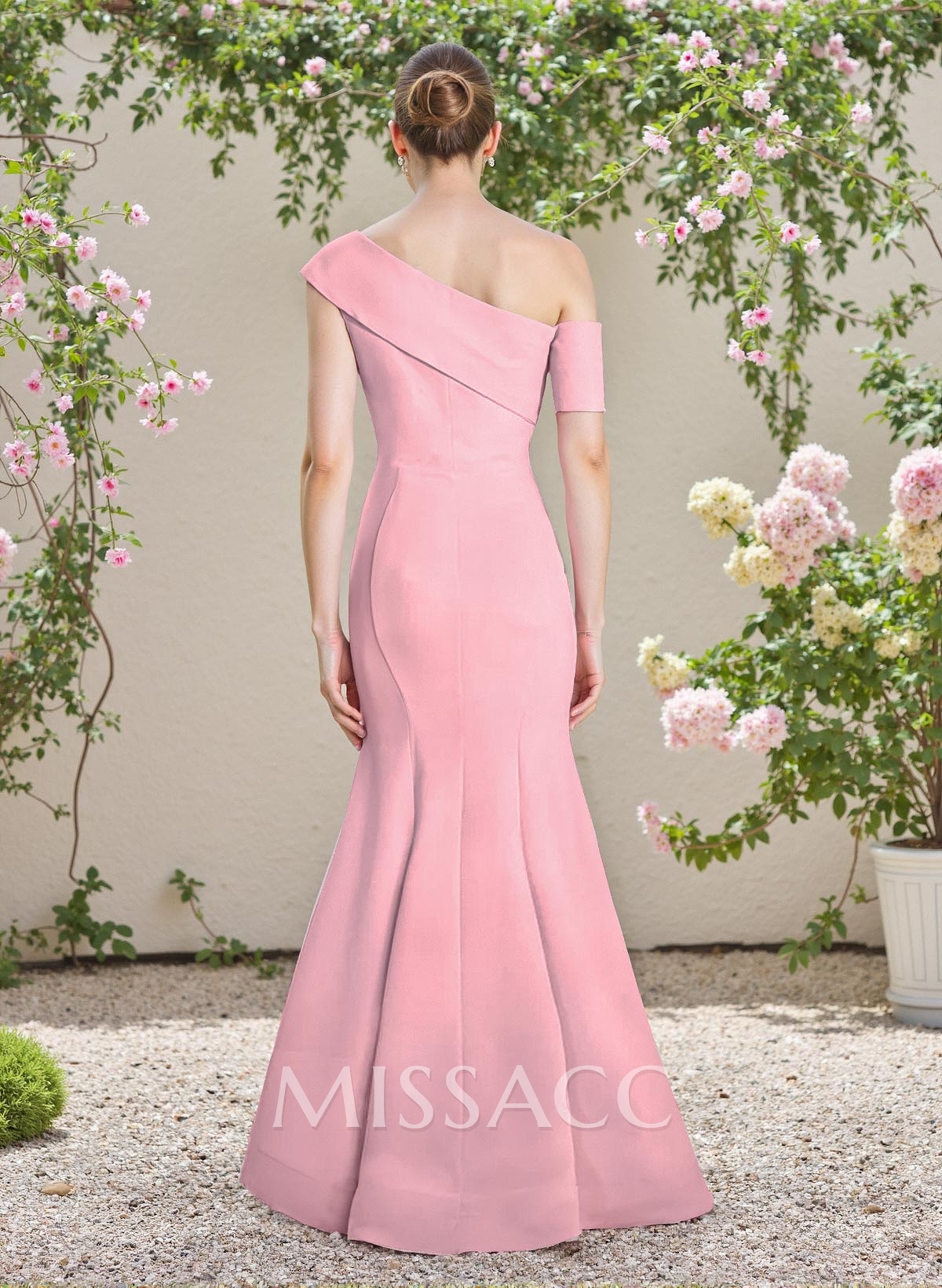 Trumpet/Mermaid Asymmetrical Sleeveless Elastic Satin Bridesmaid Dresses Trumpet/Mermaid Asymmetrical Sleeveless Elastic Satin Bridesmaid Dresses