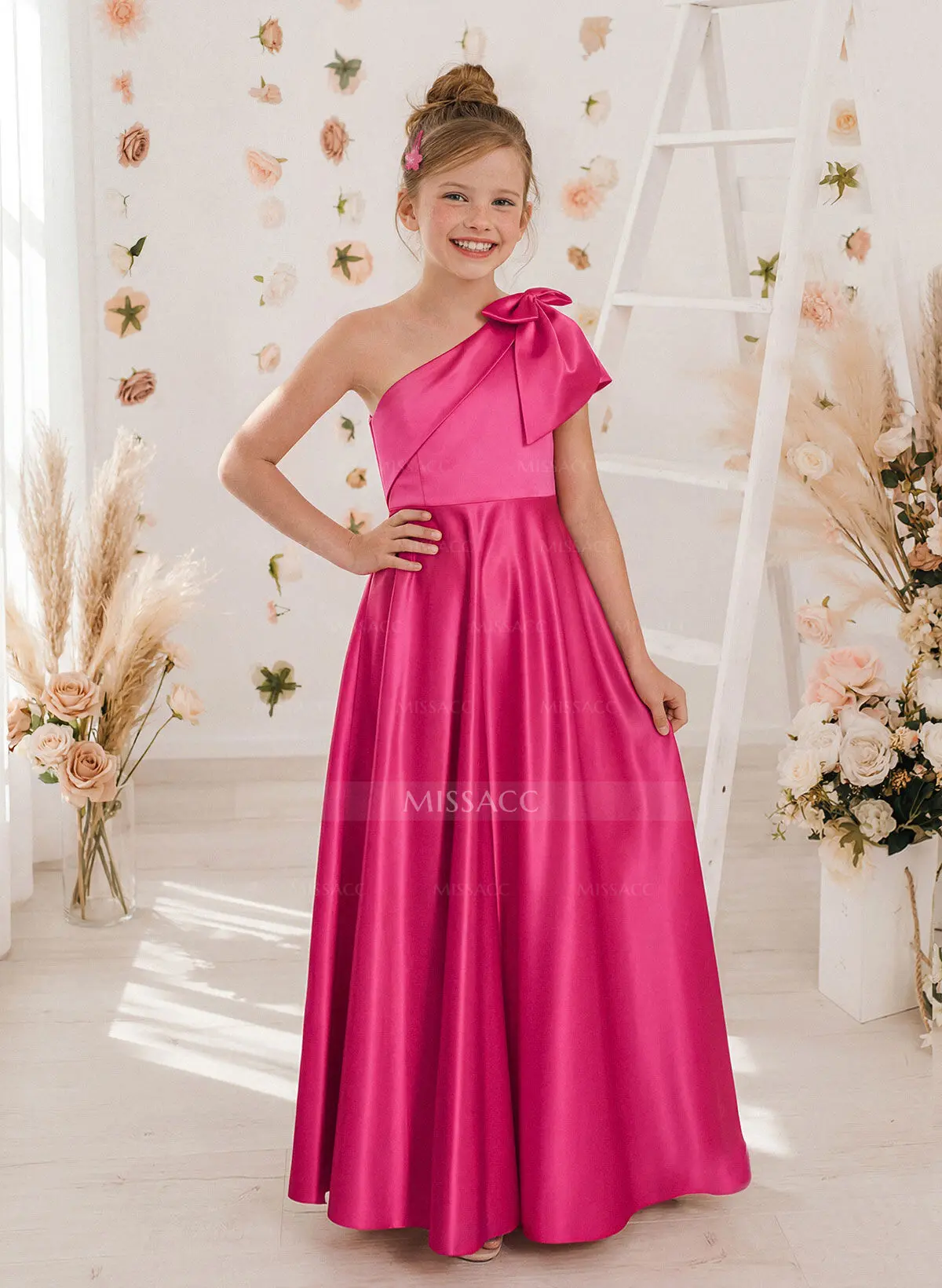 navy blue dress for baby girl Dessy Collection Junior Bridesmaid JR530 main image 0