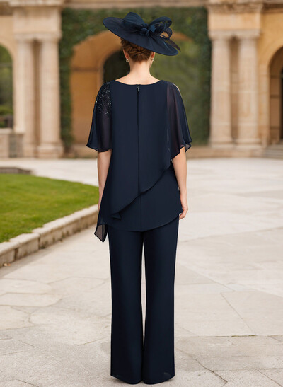 Jumpsuit/Pantsuit Asymmetrical Chiffon Mother Of The Bride Dresses