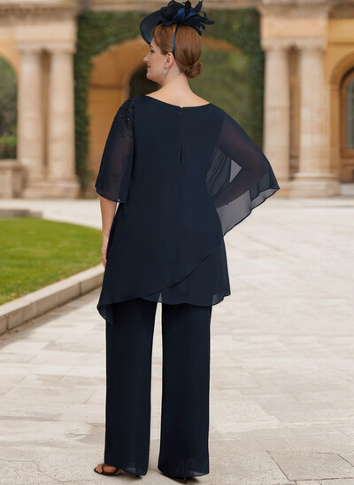 Jumpsuit/Pantsuit Asymmetrical Chiffon Mother Of The Bride Dresses