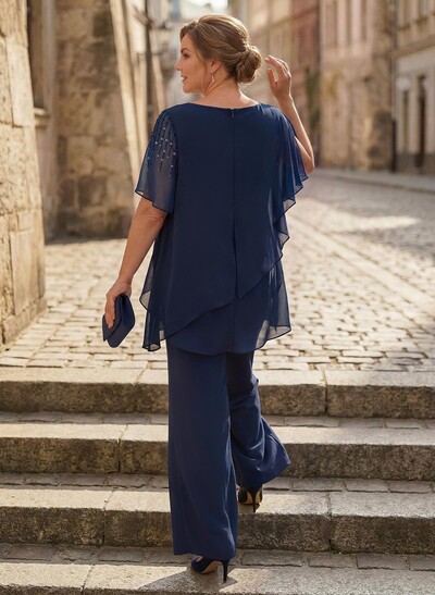 Jumpsuit/Pantsuit Asymmetrical Chiffon Mother Of The Bride Dresses