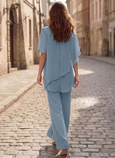 Jumpsuit/Pantsuit Asymmetrical Chiffon Mother Of The Bride Dresses