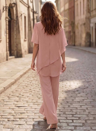 Jumpsuit/Pantsuit Asymmetrical Chiffon Mother Of The Bride Dresses