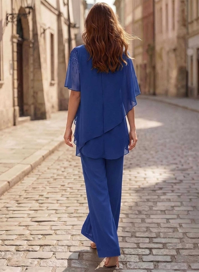 Jumpsuit/Pantsuit Asymmetrical Chiffon Mother Of The Bride Dresses