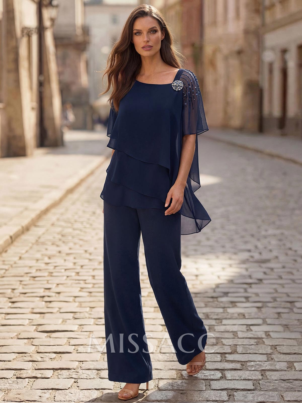 Jumpsuit/Pantsuit Asymmetrical Chiffon Mother Of The Bride Dresses Jumpsuit/Pantsuit Asymmetrical Chiffon Mother Of The Bride Dresses