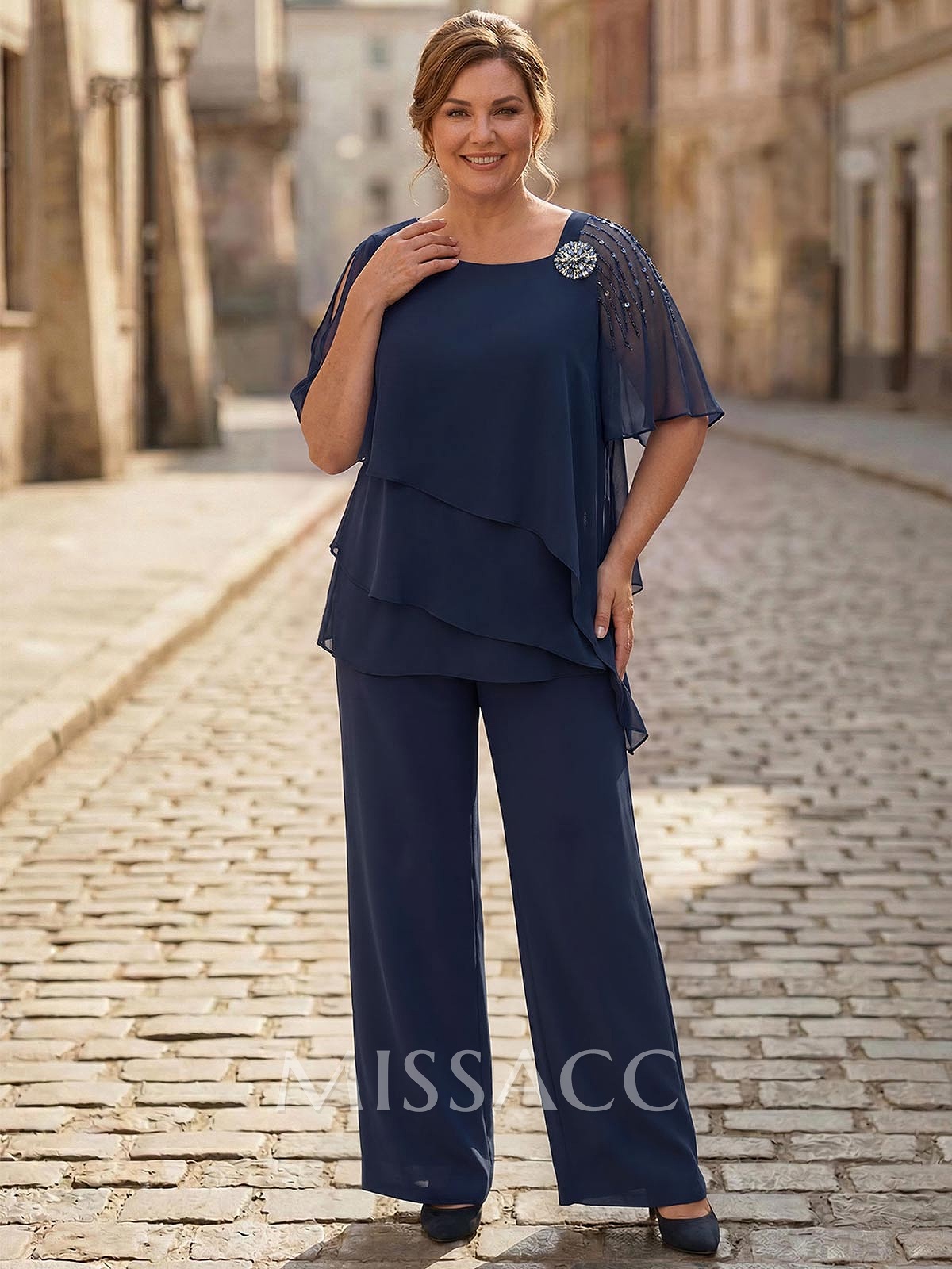 Jumpsuit/Pantsuit Asymmetrical Chiffon Mother Of The Bride Dresses Jumpsuit/Pantsuit Asymmetrical Chiffon Mother Of The Bride Dresses