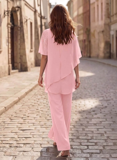 Jumpsuit/Pantsuit Asymmetrical Chiffon Mother Of The Bride Dresses