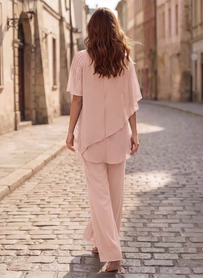 Jumpsuit/Pantsuit Asymmetrical Chiffon Mother Of The Bride Dresses