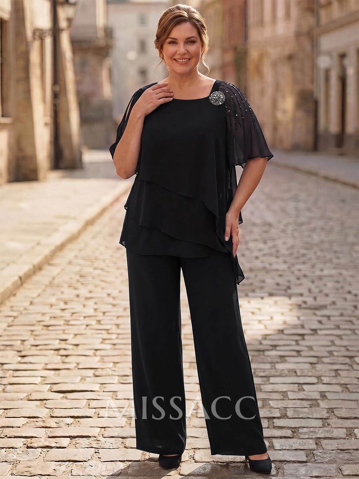 Jumpsuit/Pantsuit Asymmetrical Chiffon Mother Of The Bride Dresses Jumpsuit/Pantsuit Asymmetrical Chiffon Mother Of The Bride Dresses