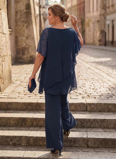 Jumpsuit/Pantsuit Asymmetrical Chiffon Mother Of The Bride Dresses