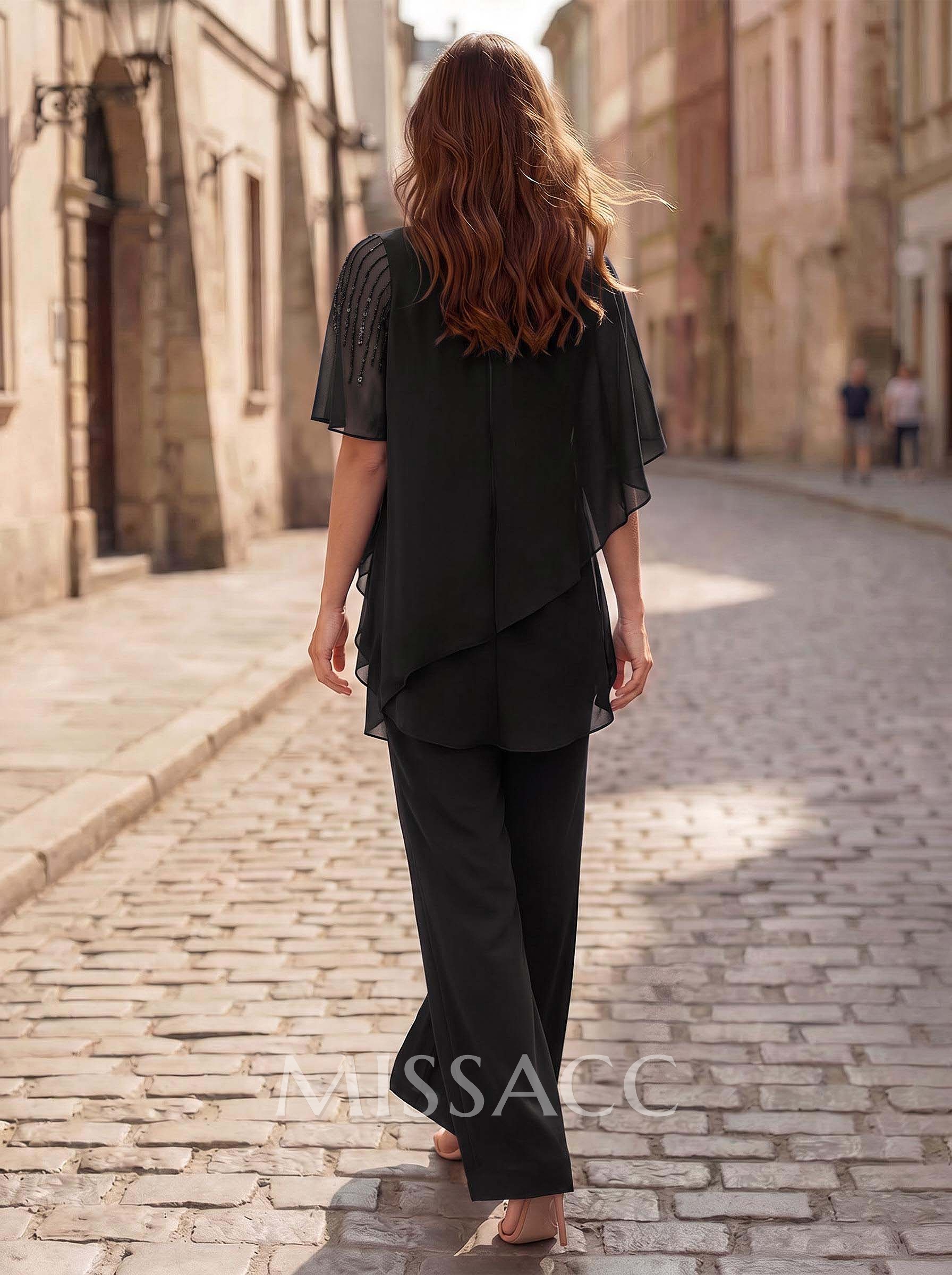 Jumpsuit/Pantsuit Asymmetrical Chiffon Mother Of The Bride Dresses Jumpsuit/Pantsuit Asymmetrical Chiffon Mother Of The Bride Dresses