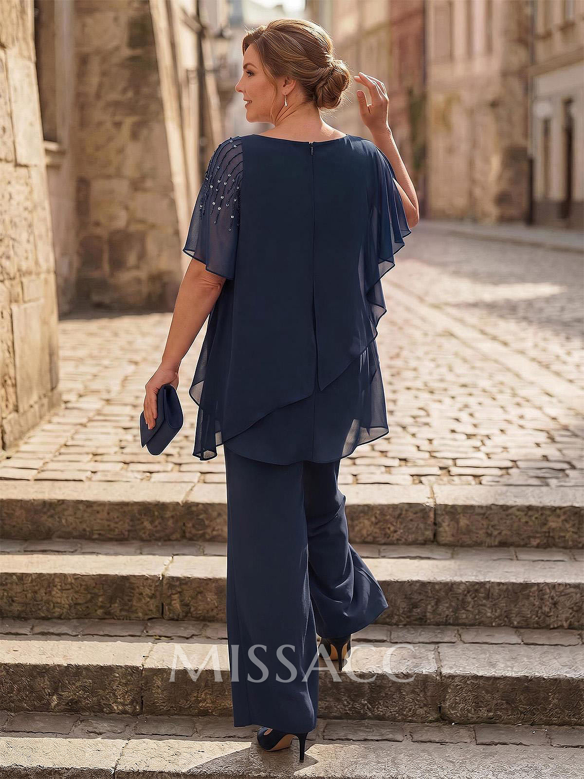 Jumpsuit/Pantsuit Asymmetrical Chiffon Mother Of The Bride Dresses